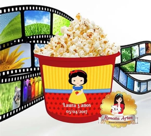 Balde de pipoca Branca de neve
