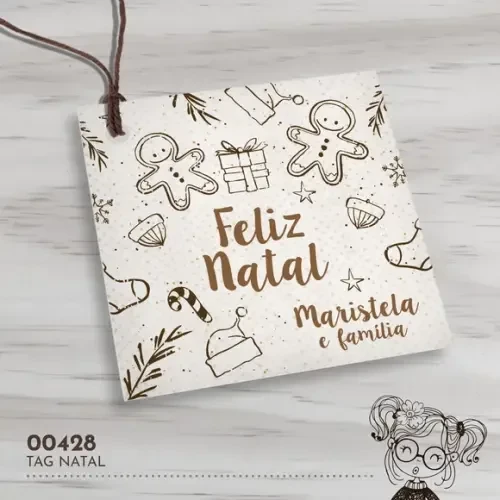 Tag Quadrada Natal - 00428