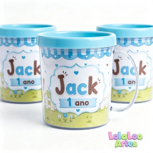 Caneca Vaquinha Azul Personalizada