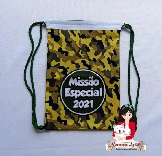 Mochila de Tecido Camuflada Personalizada