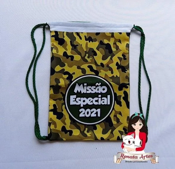 Mochila de Tecido Camuflada Personalizada