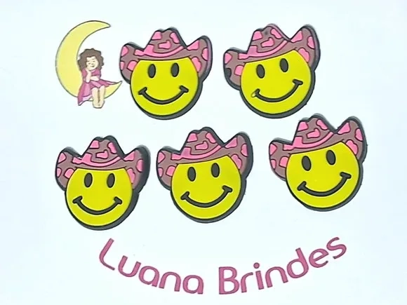 Aplique Smile Emborrachado Pacote com 6 Unidades