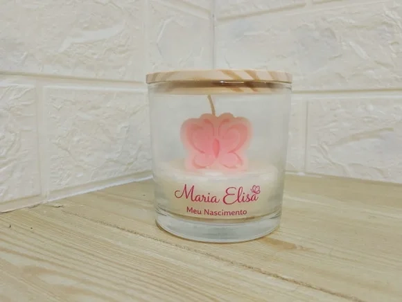 Lembrancinha Borboleta Vela Personalizada