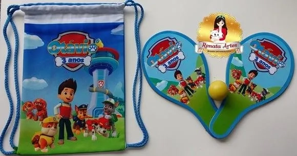 Mochila Ping Pong Personalizada Tema Patrulha Canina