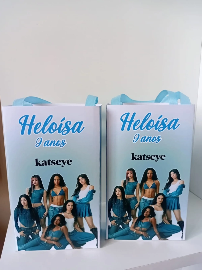 Sacolinhas Personalizadas Katseye para Lembrancinhas