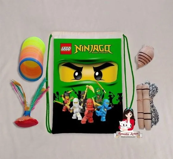 Mochila Boa Infância Tema Ninjago Verde