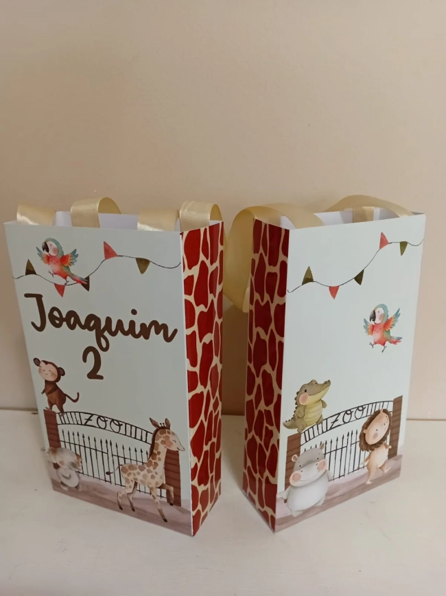 Sacolinhas Personalizadas Zoológico para Lembrancinhas