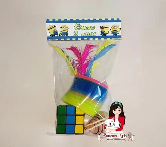 Kit Brinquedos Retrô Personalizado Tema Minions