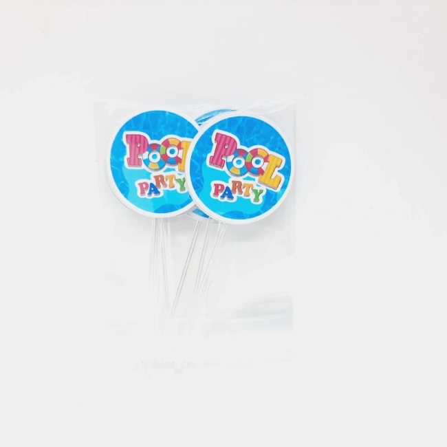 Topper de Doces Personalizados POOL PARTY MENINA