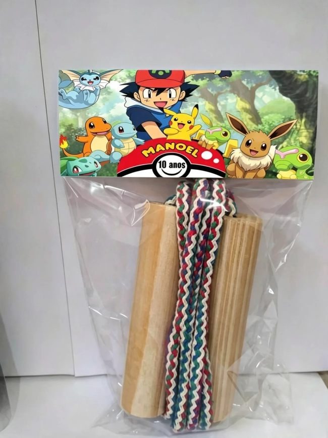Corda de Pular Perosnalizada  lembrancinhas infantil Pokemon