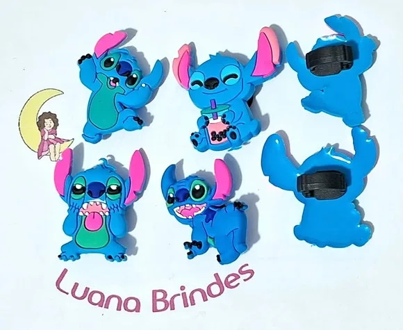 Pins para Cadarço Stitch Emborrachado 8 Unidades Variados