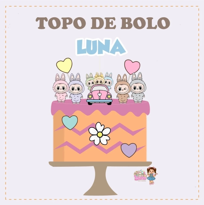 Kit Festa Só Um Bolinho LABUBU - Decoração de Festa