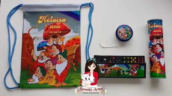 Kit Jogos na Mochila Branca de Neve e os 7 Anões