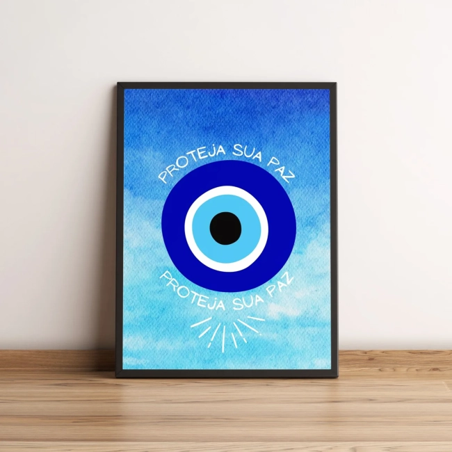 Quadro Olho Grego - Proteja a Sua Paz 144