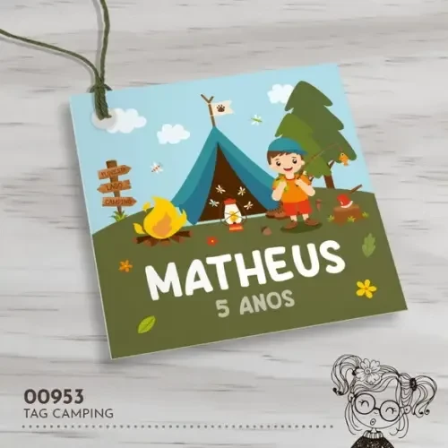 Tag Quadrada Camping - 00953