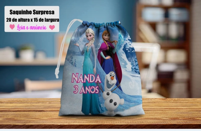 Saquinho Supresa para lembrancinhas Frozen