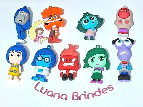 Pingente Divertidamente 3d Emborrachado Pacote com 3 Unidade