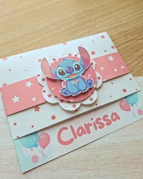 Convite de Aniversário Stitch