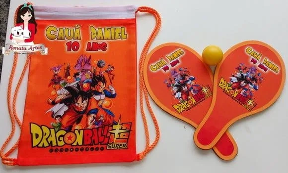 Mochila Ping Pong Tema Dragon Ball Laranja