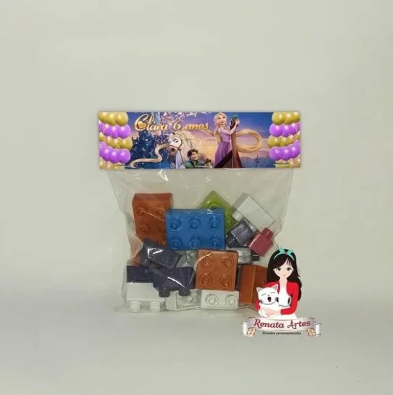 Blocos de Montar Personalizado Enrolados Rapunzel