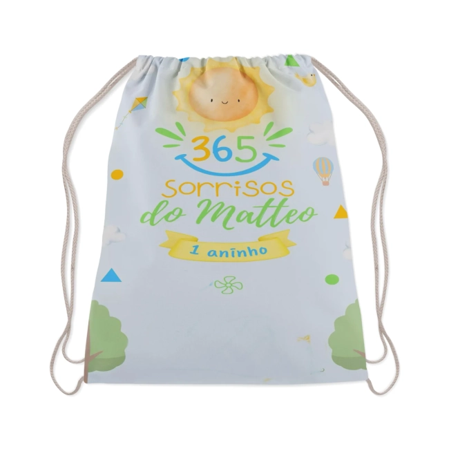 Mochilinha Personalizada Minha Primeira Volta ao Sol
