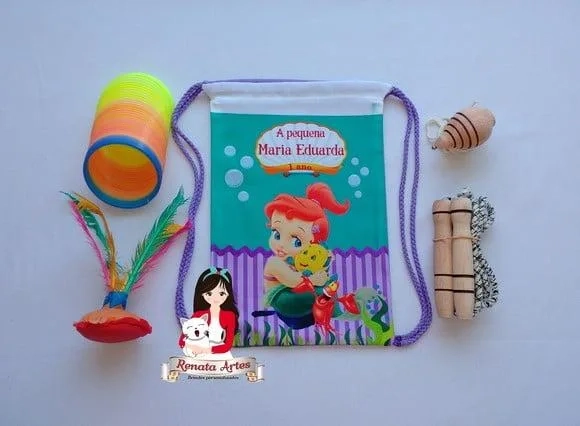 Mochila Boa Infância Tema Ariel Baby