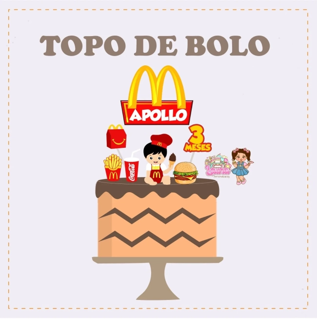 Kit Festa Só Um Bolinho MC DONALDS - Decoração de Festa
