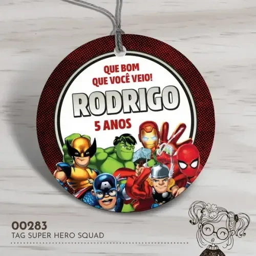 Tag Redonda Super Hero Squad - 00283