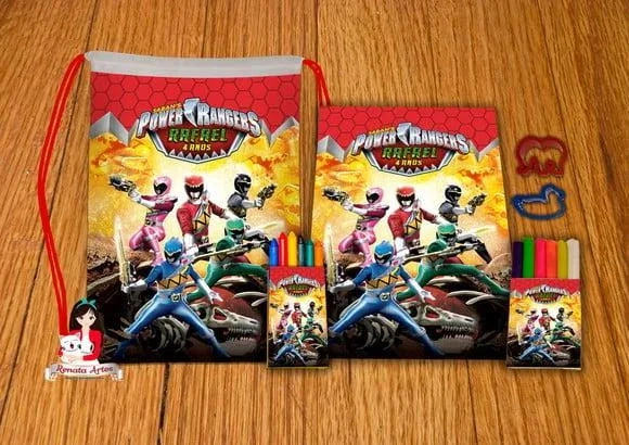Kit Passatempo Personalizado na Mochila Power Rangers