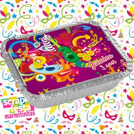 Marmitinha Personalizada Festa Carnaval