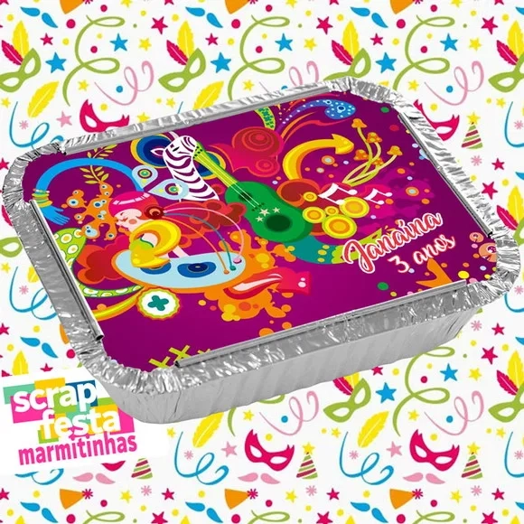 Marmitinha Personalizada Festa Carnaval