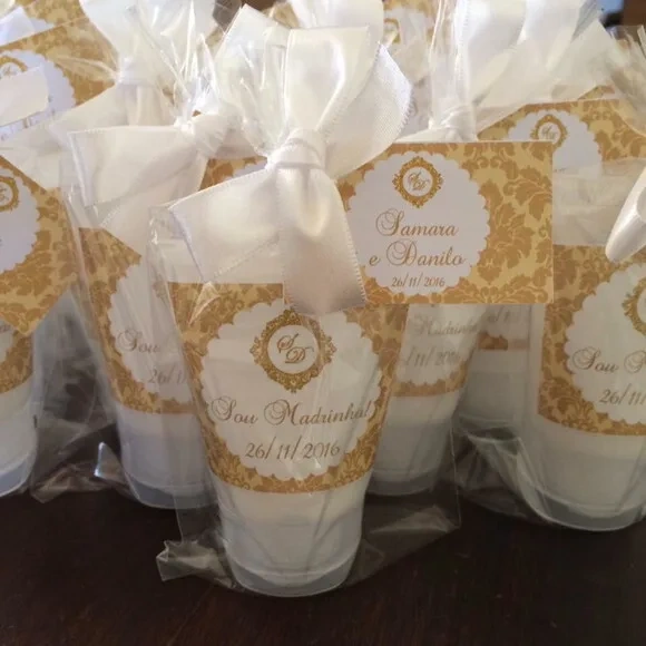 Lembrança para Madrinha de Casamento hidratante Ouro