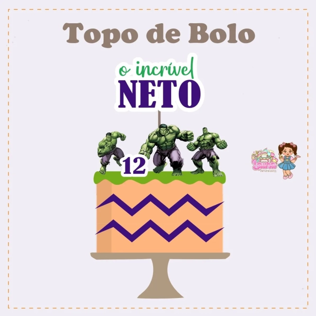 Kit Festa Só Um Bolinho O INCRÍVEL HULK - Decoração de Festa
