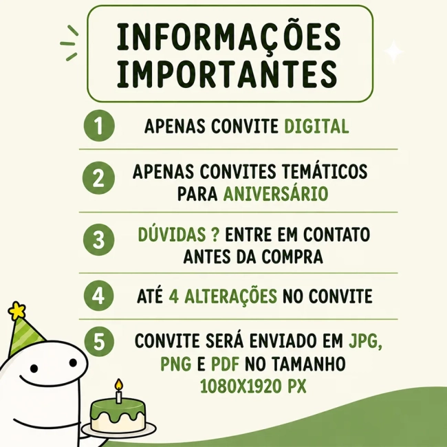Convite Digital de Aniversario PERSONALIZADO