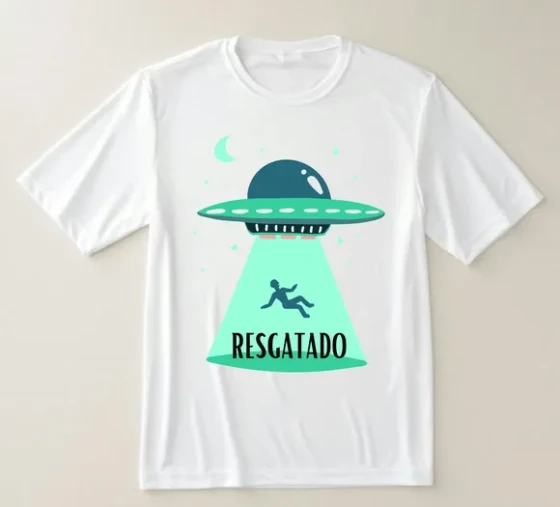 Camiseta Divertida Ovni Resgatado - Estilo Geek