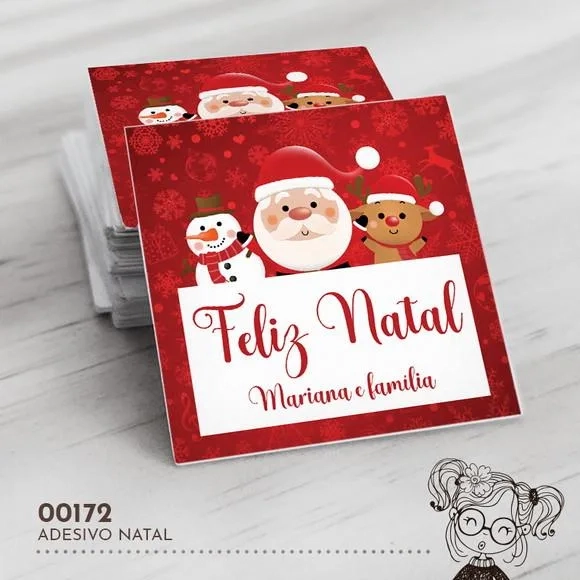 Adesivo Quadrado Natal - 00172