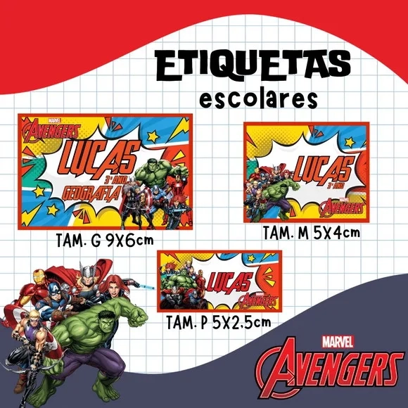 60 Etiquetas Escolares