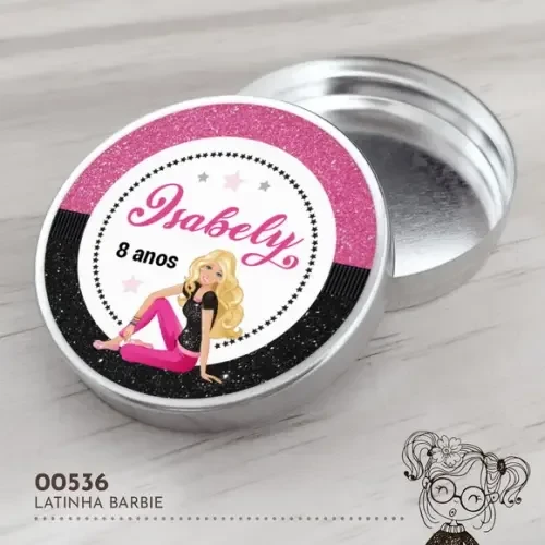 Latinha Adesivada Barbie - 00536