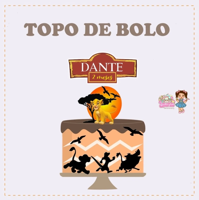 Kit Festa Só Um Bolinho SIMBA - REI LEAO - Decoração de Festa