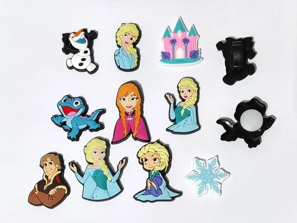 Pins Frozen para Tênis ou Crocs Pacote com 10 Unidades