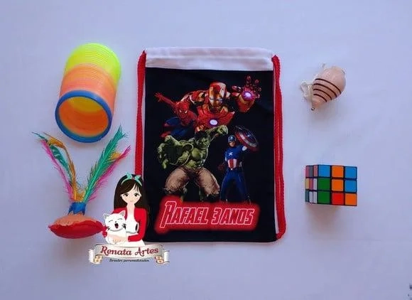 Mochila Brinquedos Retrô Tema Super Heróis