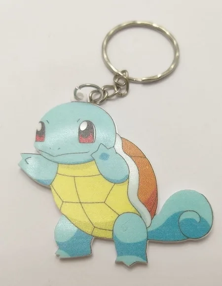 Chaveiro Pokémon Squirtle em Acrílico Uv