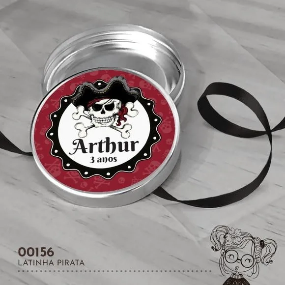 Latinha Adesivada Pirata - 00156