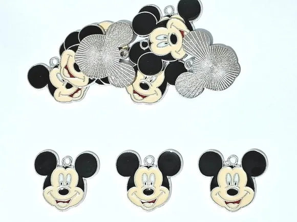 Pingente Mickey Metal Pacote com 6 Unidades