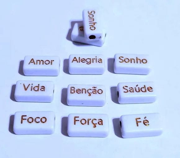 Entremeio com Palavras 8x15mm - 30 Unidades