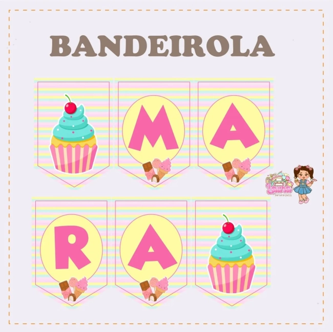 Kit Festa Só Um Bolinho DOCES - Decoração de Festa