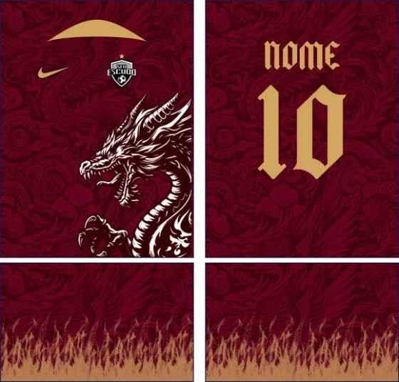 Arte Vetor Camisa Interclasse Dragão Mod-864