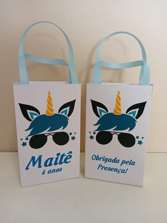 Sacolinhas Personalizadas Unicórnio para Lembrancinhas