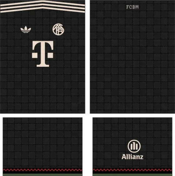 Arte Vetor Camisa Bayern München Terceira 2025-2026
