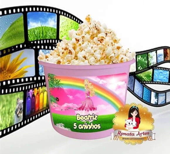 Balde de pipoca BARBIE